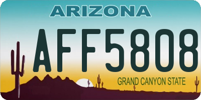 AZ license plate AFF5808
