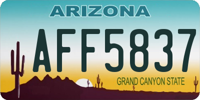 AZ license plate AFF5837