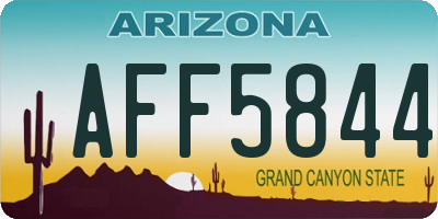 AZ license plate AFF5844