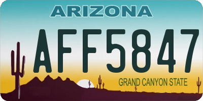 AZ license plate AFF5847