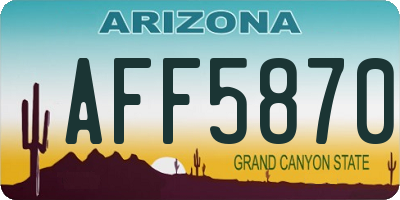 AZ license plate AFF5870