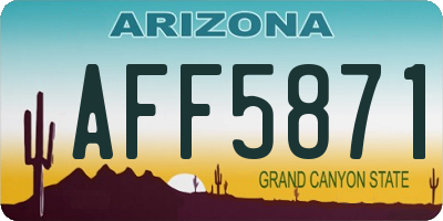 AZ license plate AFF5871