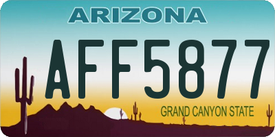 AZ license plate AFF5877