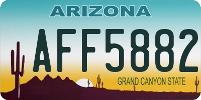 AZ license plate AFF5882