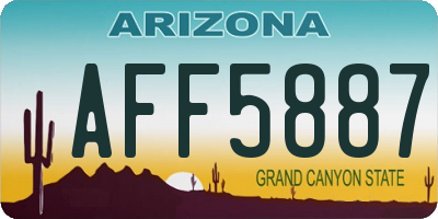 AZ license plate AFF5887