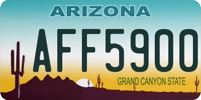 AZ license plate AFF5900