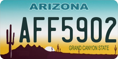 AZ license plate AFF5902
