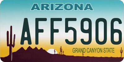 AZ license plate AFF5906