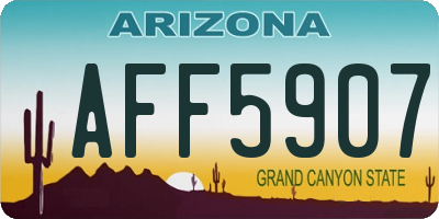 AZ license plate AFF5907
