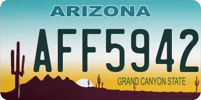 AZ license plate AFF5942