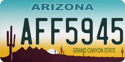 AZ license plate AFF5945