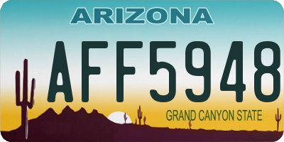 AZ license plate AFF5948