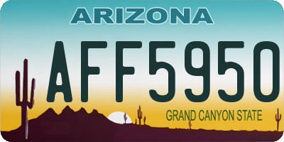 AZ license plate AFF5950