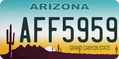 AZ license plate AFF5959