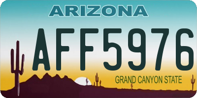 AZ license plate AFF5976