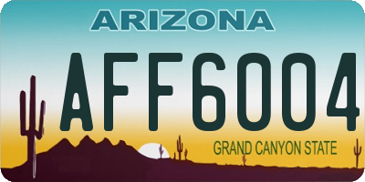 AZ license plate AFF6004