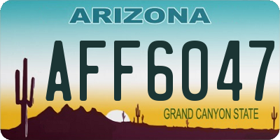 AZ license plate AFF6047