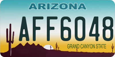 AZ license plate AFF6048