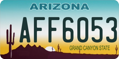 AZ license plate AFF6053