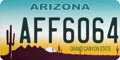 AZ license plate AFF6064