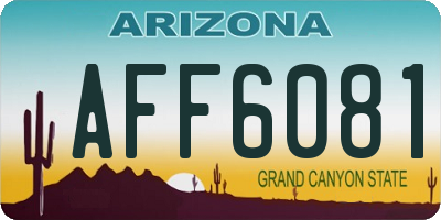 AZ license plate AFF6081