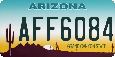 AZ license plate AFF6084