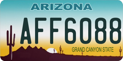 AZ license plate AFF6088