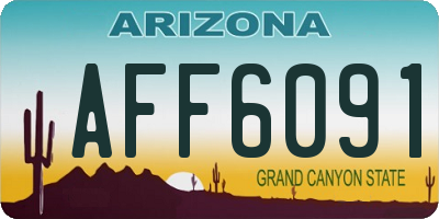 AZ license plate AFF6091