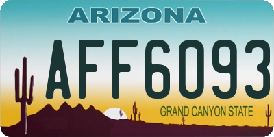 AZ license plate AFF6093