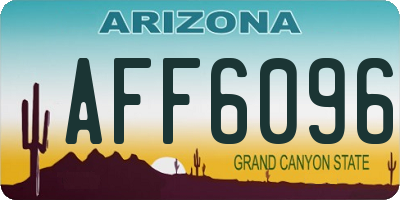 AZ license plate AFF6096