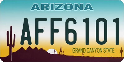 AZ license plate AFF6101