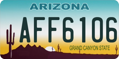 AZ license plate AFF6106