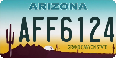 AZ license plate AFF6124