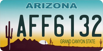 AZ license plate AFF6132