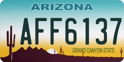 AZ license plate AFF6137
