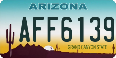 AZ license plate AFF6139