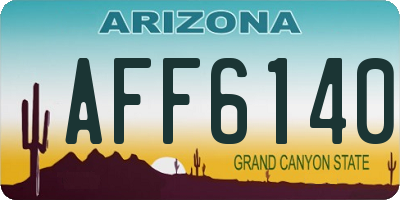 AZ license plate AFF6140
