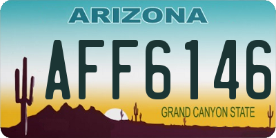 AZ license plate AFF6146