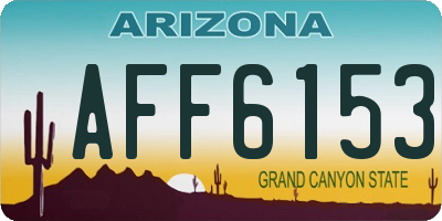 AZ license plate AFF6153