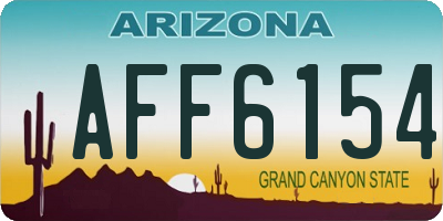 AZ license plate AFF6154