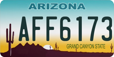 AZ license plate AFF6173