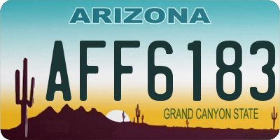 AZ license plate AFF6183