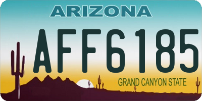 AZ license plate AFF6185