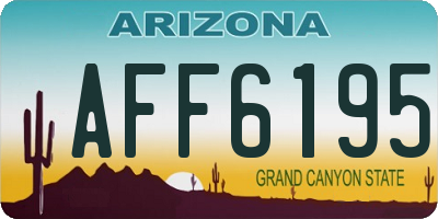 AZ license plate AFF6195