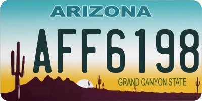 AZ license plate AFF6198