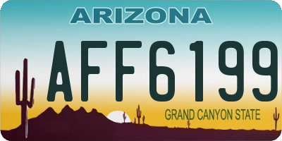 AZ license plate AFF6199