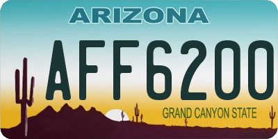 AZ license plate AFF6200