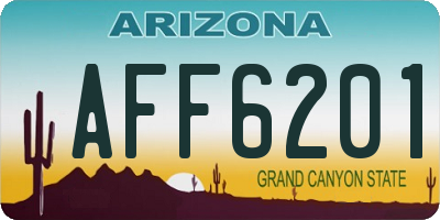 AZ license plate AFF6201