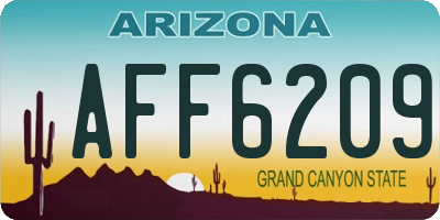 AZ license plate AFF6209
