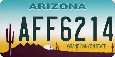 AZ license plate AFF6214